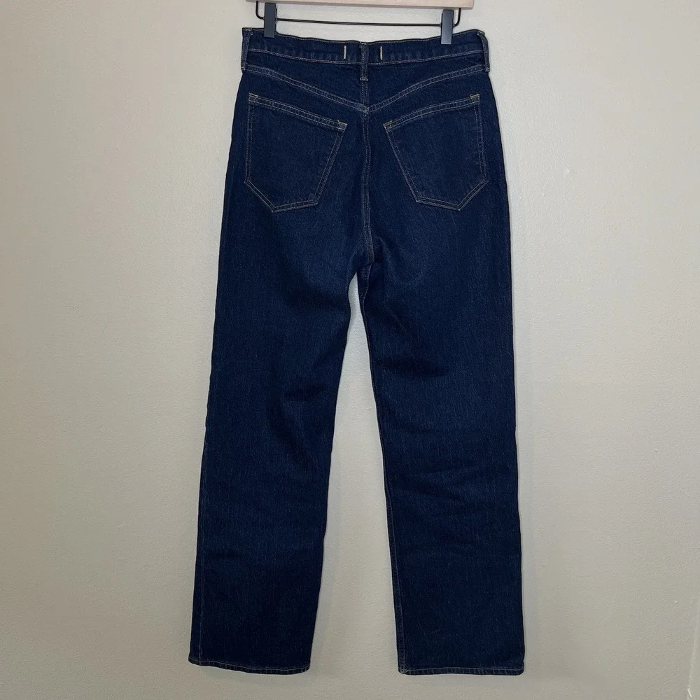 abercrombie fitch jeans 29 Long 90s Relaxed High Rise Dark Blue Classic Wide‎ 8
